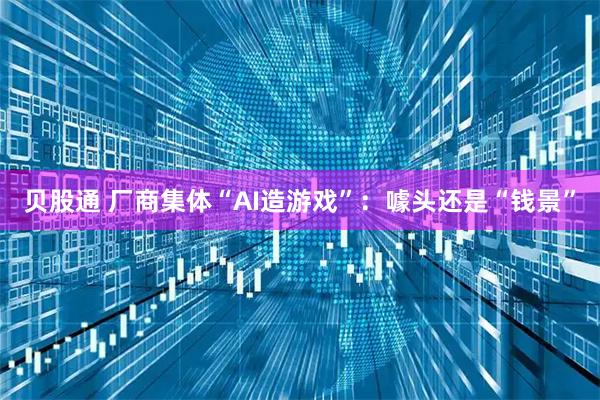 贝股通 厂商集体“AI造游戏”：噱头还是“钱景”