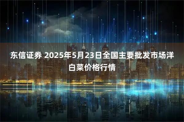 东信证券 2025年5月23日全国主要批发市场洋白菜价格行情